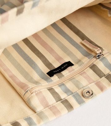 Multicoloured Stripe Slouch Tote Bag New Look