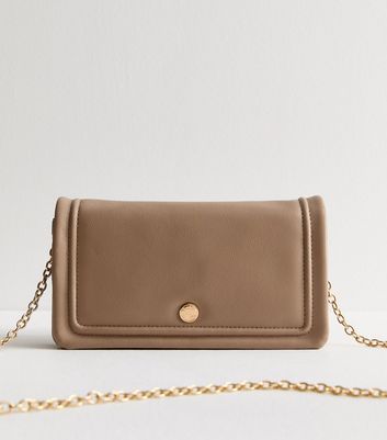 Tan clutch bag new look sale