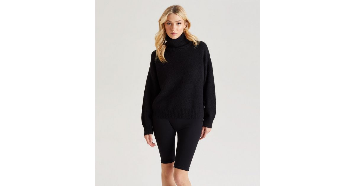 Urban Bliss Black Knit Roll Neck Jumper