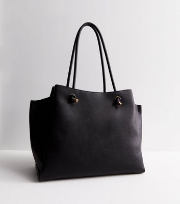 Black Leather Look Shoulder Bag New Look