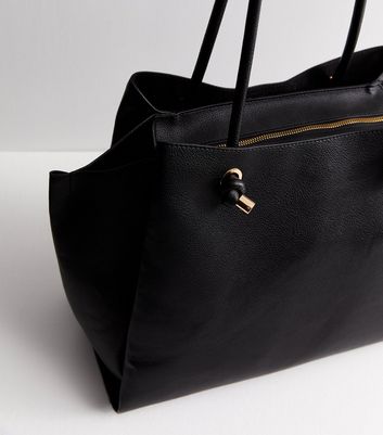 Black Leather-Look Shoulder Bag New Look