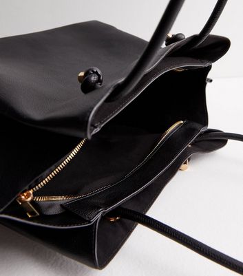 Black LeatherLook Shoulder Bag New Look