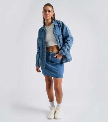Urban Bliss Blue Denim Mini Skirt