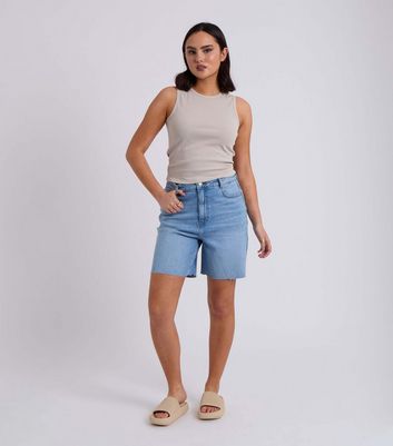Urban Bliss Mid Blue Bermunda Shorts New Look