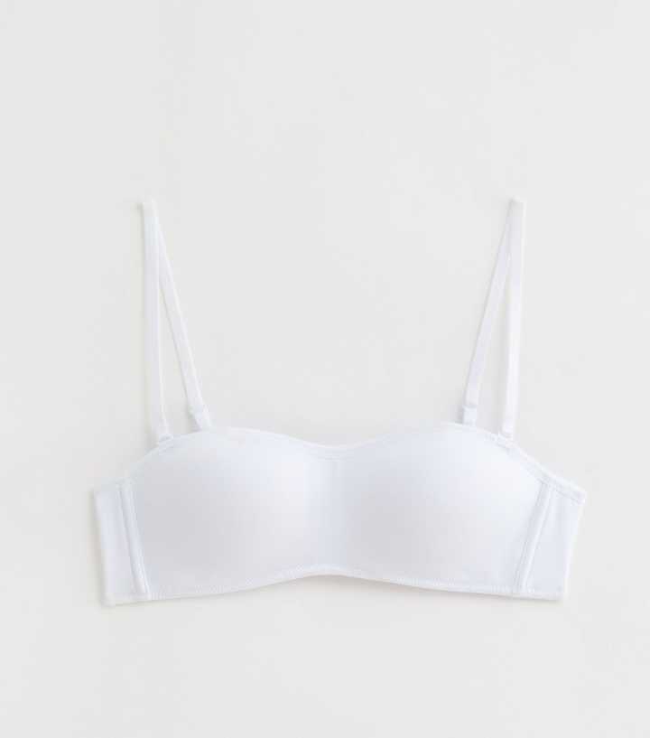 Girls White Multiway Bandeau Bra
