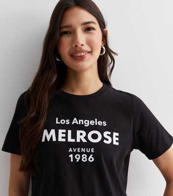 Black Cotton Los Angeles Logo Oversized T-Shirt