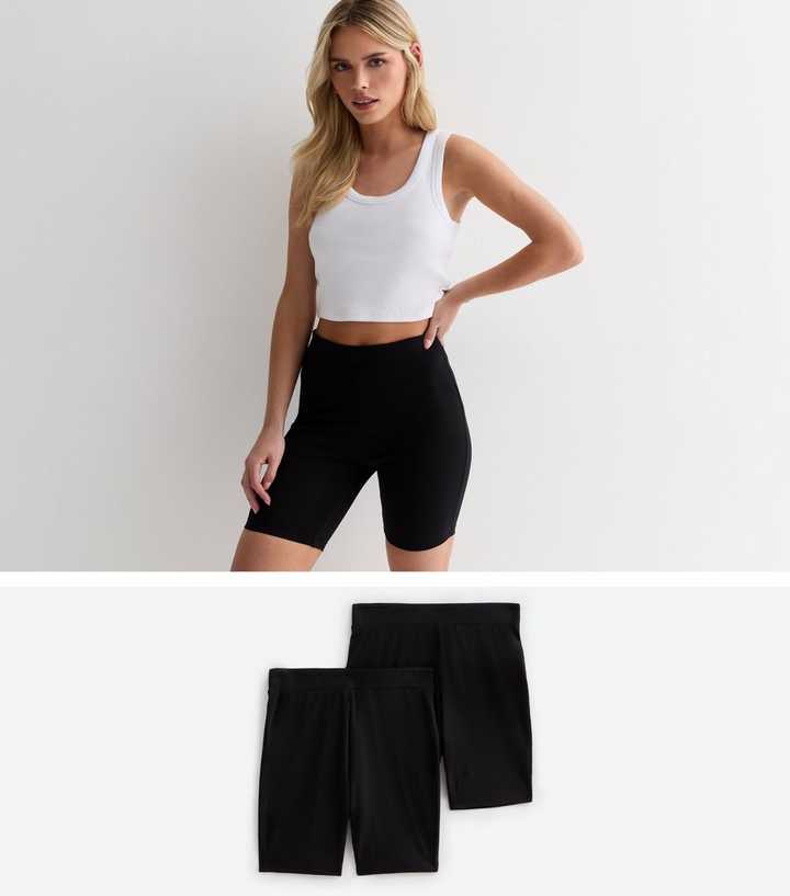 Petite 2 Pack Black Cycling Shorts