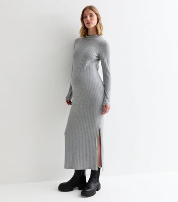 Grey Midi Dresses for Women | New Look