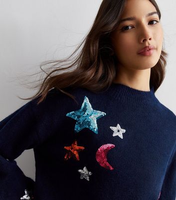 Navy on sale sequin jumper