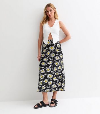 Daisy silk midi skirt hotsell