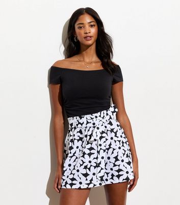 New look black paperbag skirt best sale