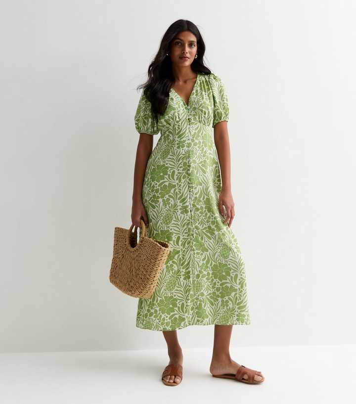 green emerald velvet dress Make Up Your Mind Green Ditsy Floral Babydoll Dress  Shop the Mint