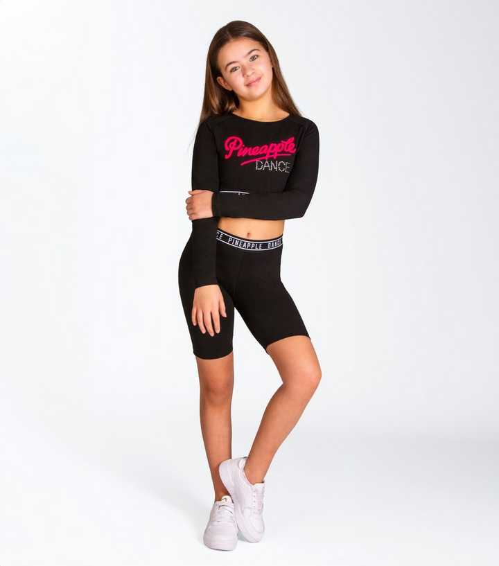 PINEAPPLE Dancewear Girls AOP All Over Print Crop Top Gym Dance