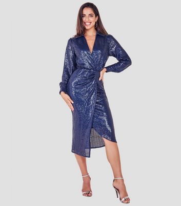 Goddiva hotsell navy dress