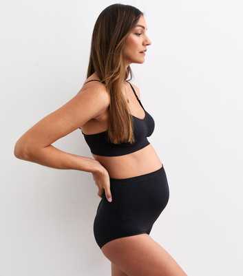 Maternity Black High Waist Over Bump Briefs