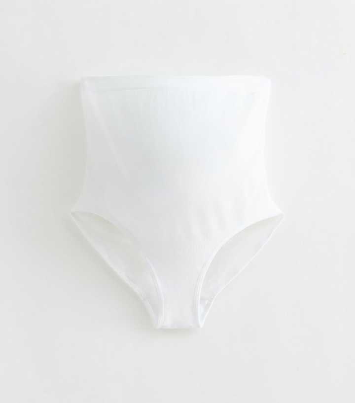 Maternity White High Waist Over Bump Briefs
