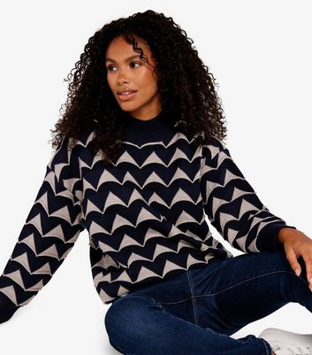 Navy striped clearance jumper womens