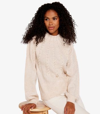 Faux shop pearl sweater