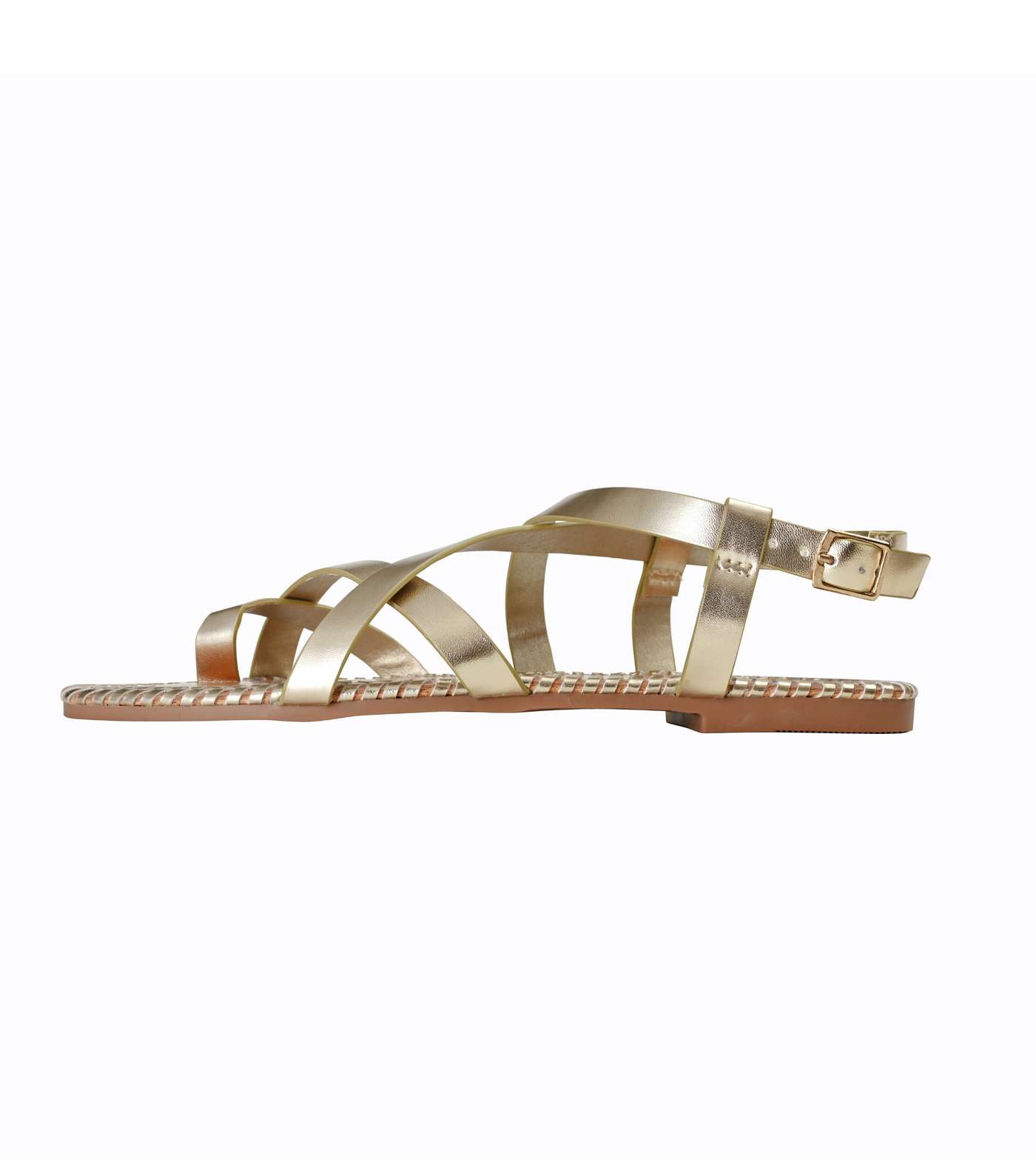South Beach Gold Strappy Sandals  Image 3