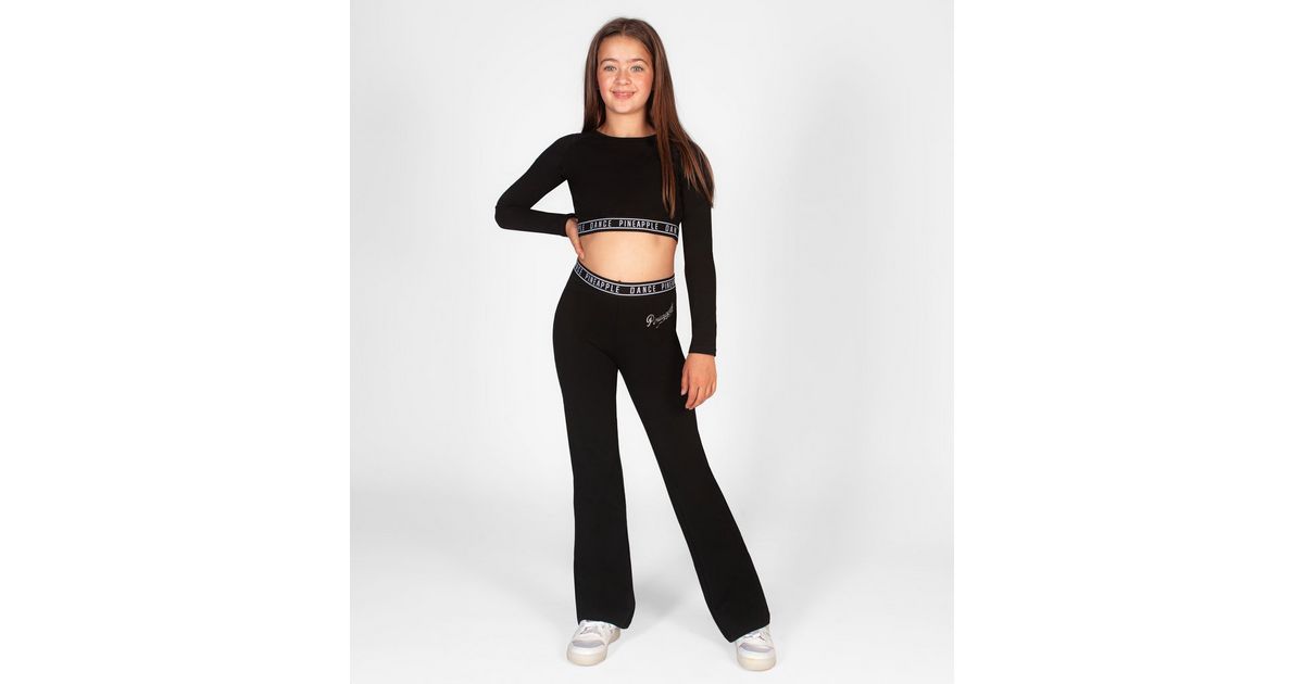 Pineapple Girls Black Jersey Flared Trousers | New Look