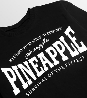 Pineapple Girls Black Logo Sweatshirt New Look