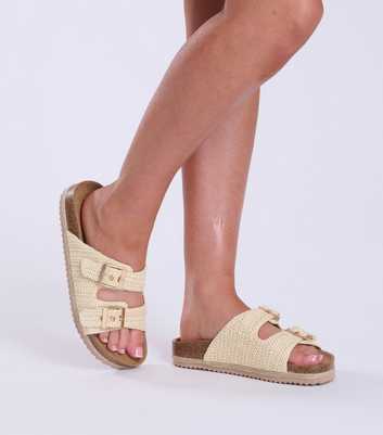 South Beach Woven Double-Strap Sandals 