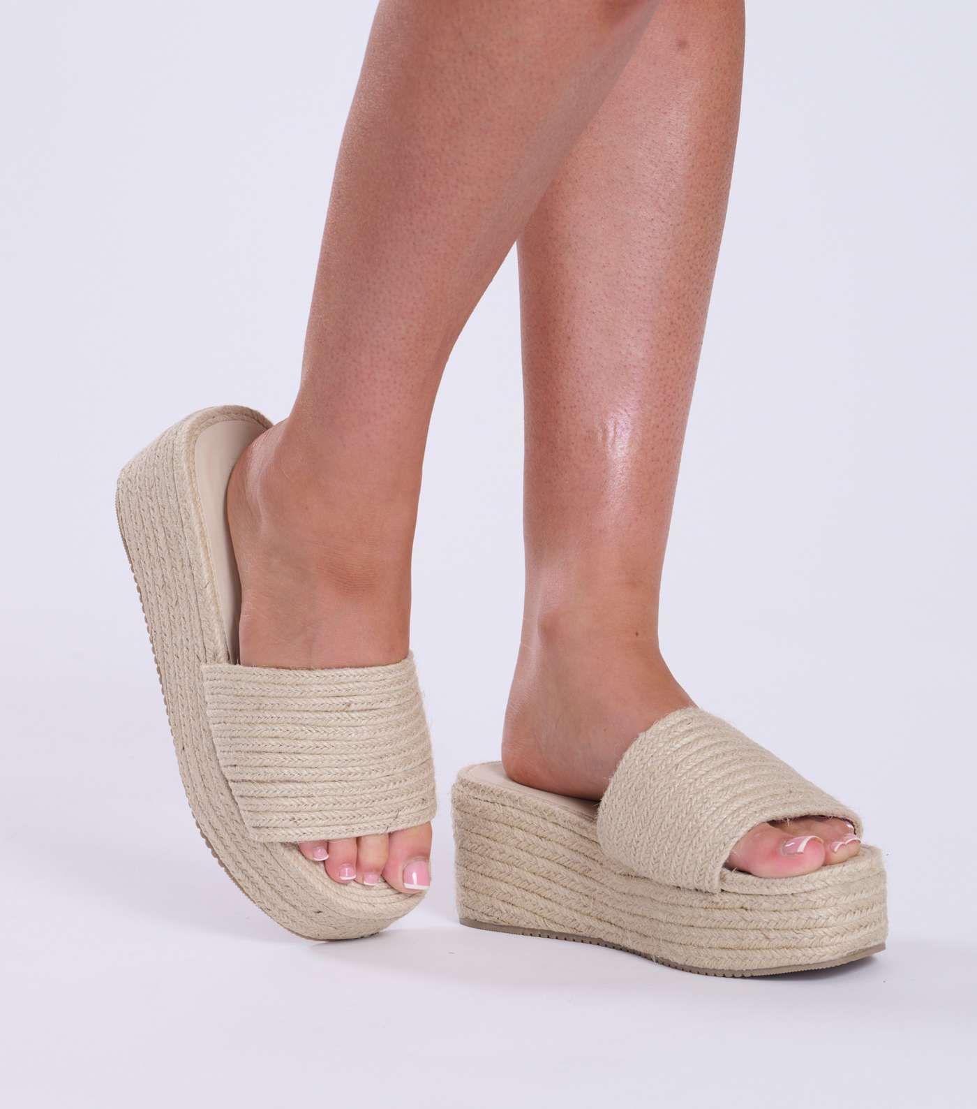 South Beach Cream Espadrille Platform Sandals Image 2