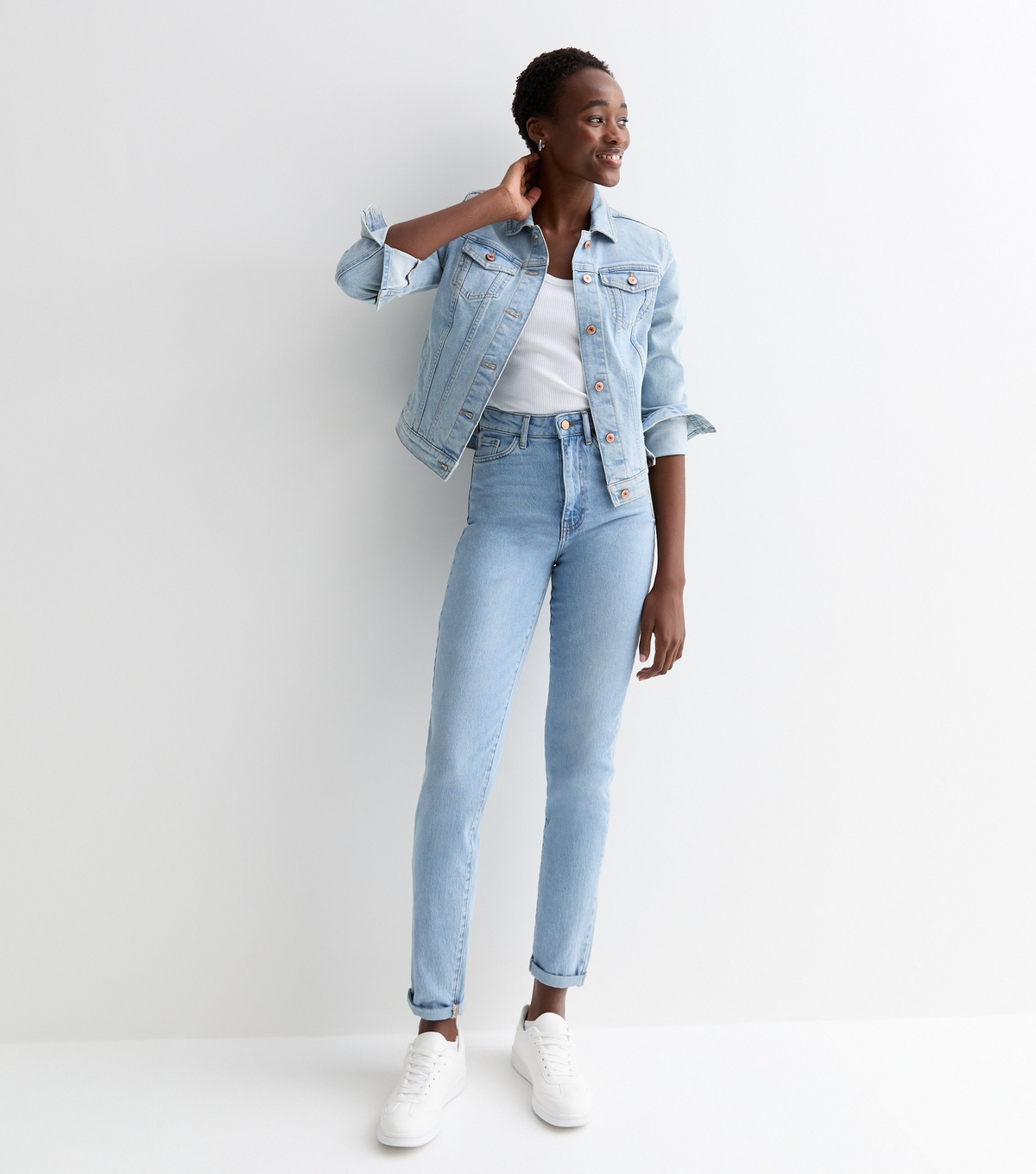 Women's Tall Pale Blue Tori Mom Jeans New Look