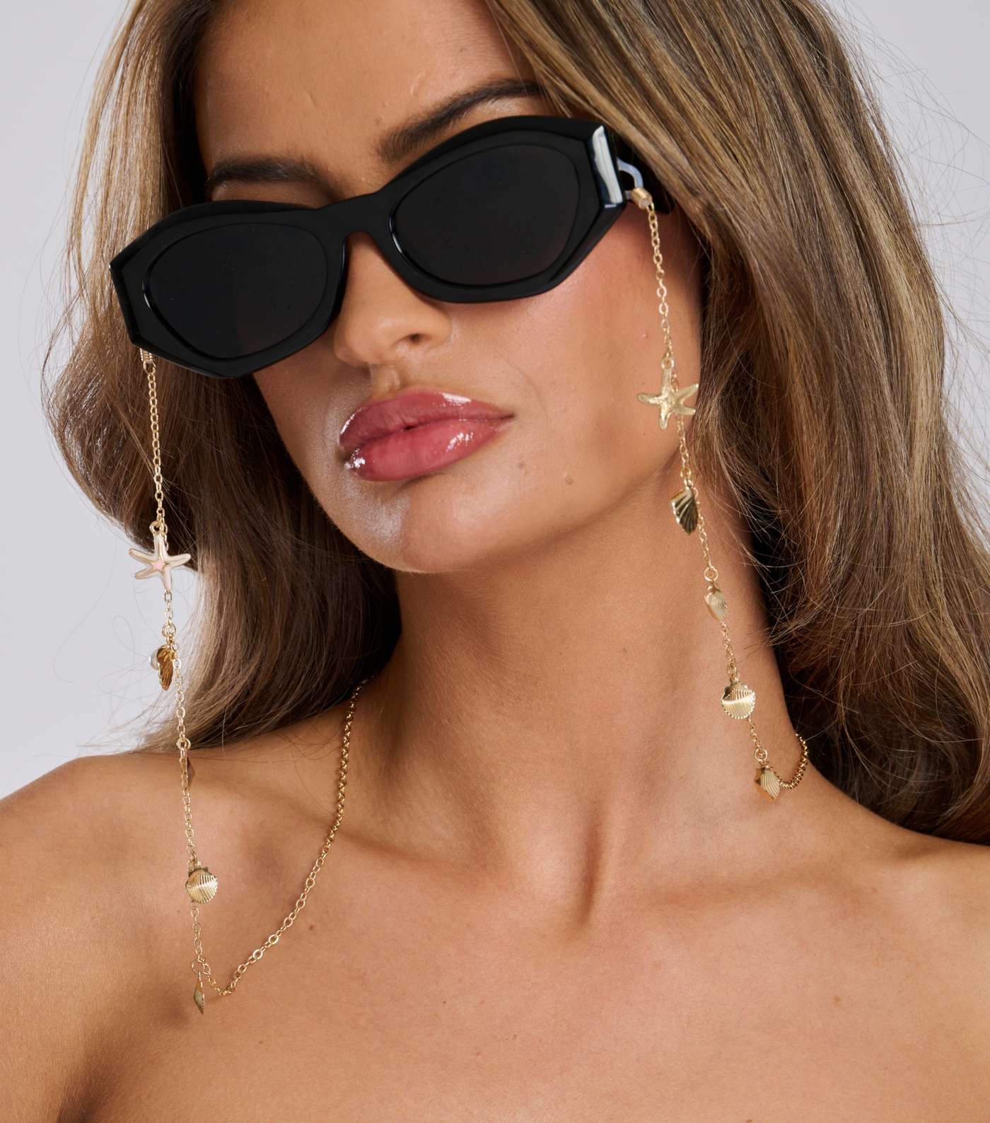 South Beach Gold Starfish Sunglasses Chain Image 4
