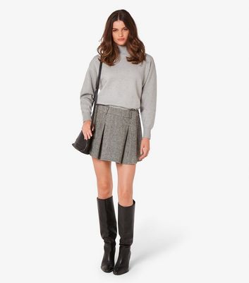 Apricot Grey  Knitted Oversized Jumper New Look