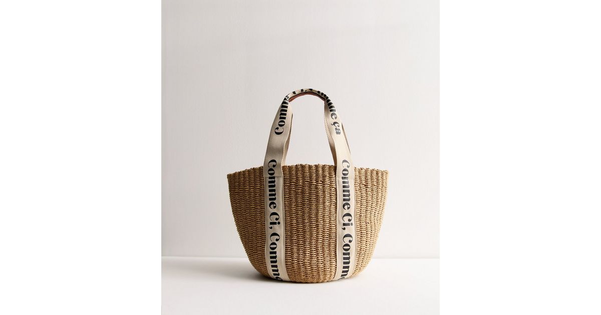 Brown Woven Wicker Tote Bag | New Look