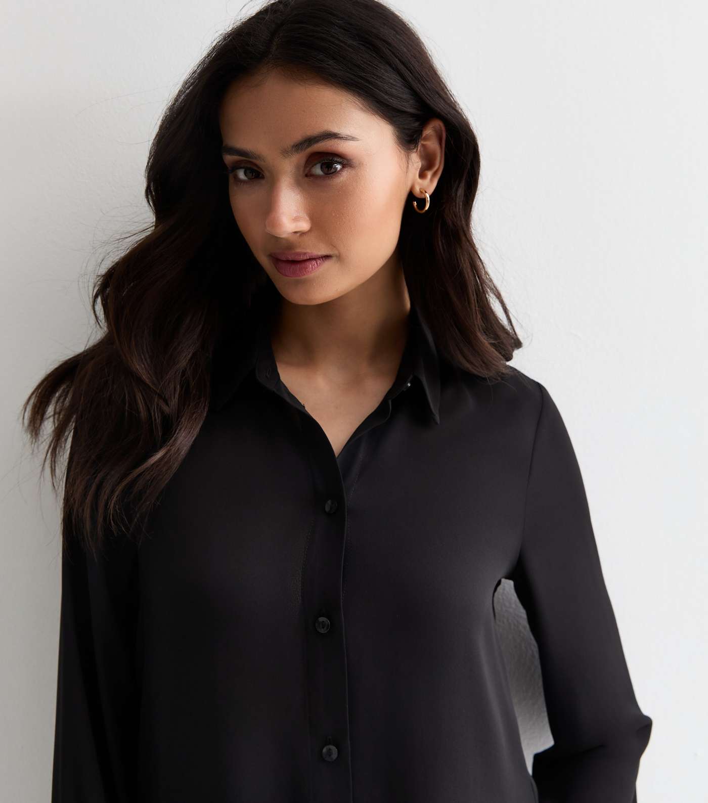 Tall Black Long Sleeve Shirt Image 2