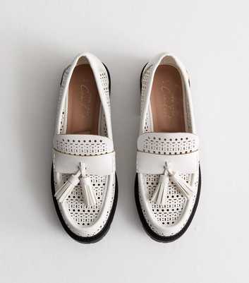 Off White Laser Cut Loafers