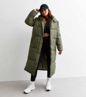 Girls Khaki Tiered Shell Coat