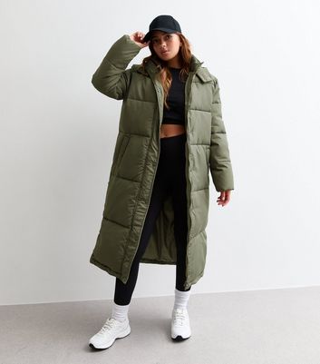 Girls Khaki Tiered Shell Coat New Look