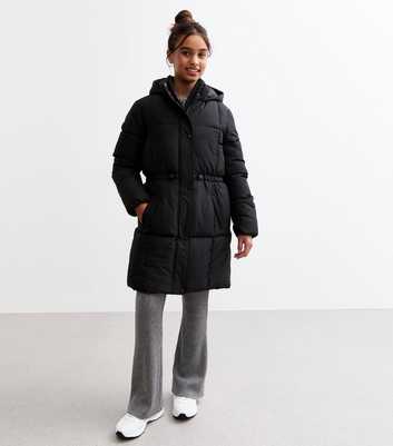 Girls Panelled Padded Puffer Jacket