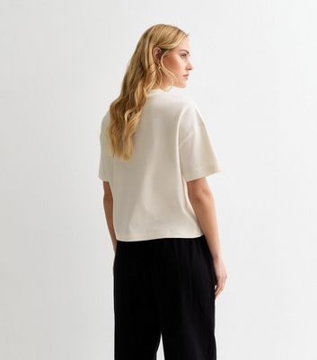 Off White Premium Heavyweight Cotton Oversized T-Shirt | New Look