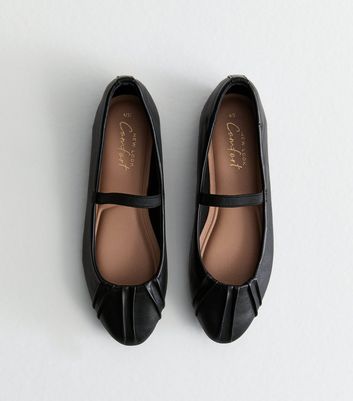 New look black flat shoes best sale