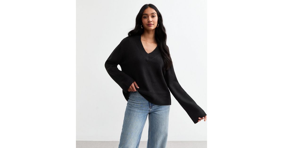 Black V Neck Jumper