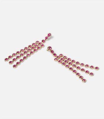 Freedom Pink Diamante Drop Earrings New Look