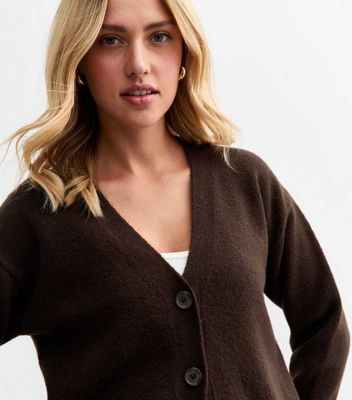 Brown T Party Cardigan Buy Camel Brown Longline Cardigan From The