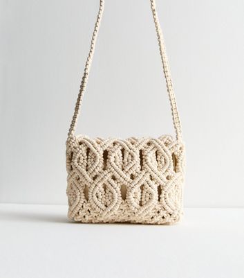 Macrame side bag sale