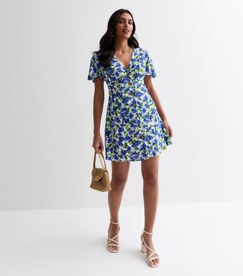 New look button front dress sale