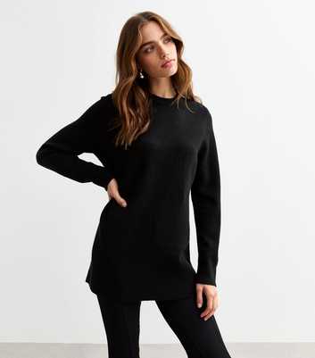 Black Crew Neck Knit Jumper