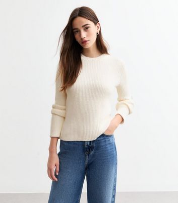 New look white fluffy jumper best sale