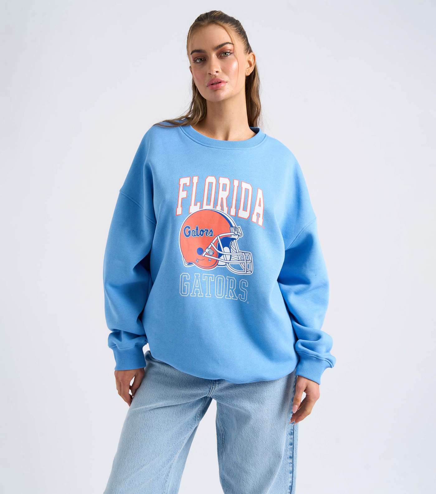 Urban Bliss Bright Blue Florida Logo Oversized Sweatshirt Image 2