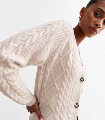 Cream Cable Knit Cardigan