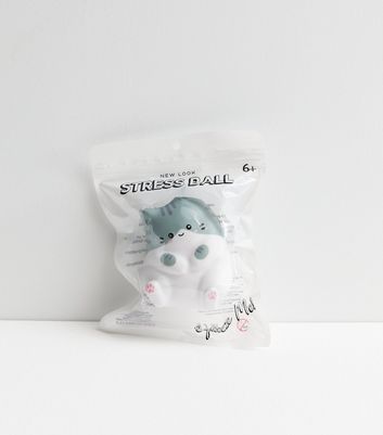Pale Grey Cat Stress Ball New Look
