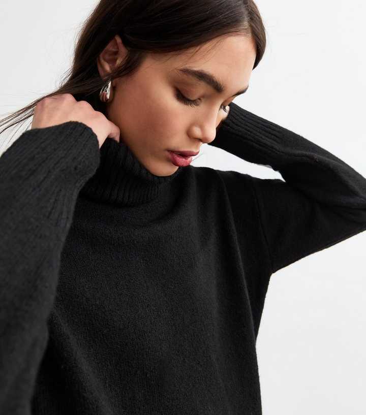 Mini Dress Black Jumper Dress New Look Rihoas Contrasting Long Sleeve  Sweater Mini Dress For Women,