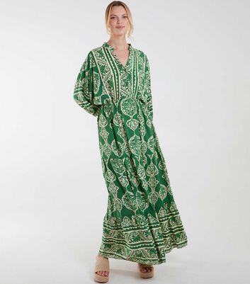 New look green maxi dress best sale